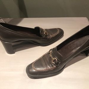 Ann Taylor Loft Brown Loafer Style Heels